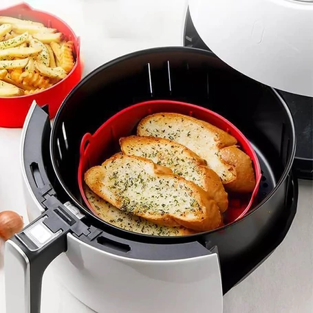 Szilikon sütőedény Air Fryer-hez, sütőforma meleglevegős fritőzhöz, sütéshez, fagyasztáshoz, 16 cm