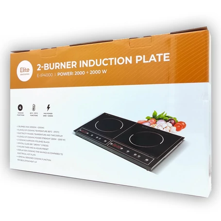 Elite® két zónás, dupla indukciós főzőlap 4000W (2 x 2000W) E-IP4000