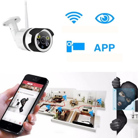 Kültéri vezeték nélküli fullHD biztonsági kamera, IP kamera, F6003-4