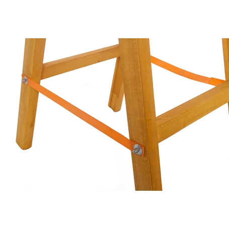 Univerzális háztartási fa létra, festőlétra, fém erősítésekkel, 2x3 fokos, 102 cm