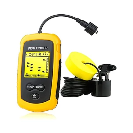 Hordozható halradar, szonár halkereső szett LCD kijelzővel, 100 m hatótávolság