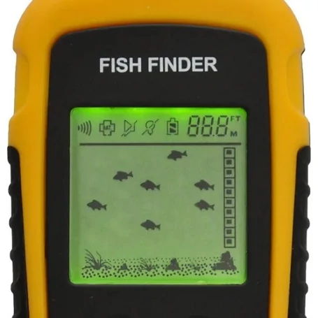 Hordozható halradar, szonár halkereső szett LCD kijelzővel, 100 m hatótávolság