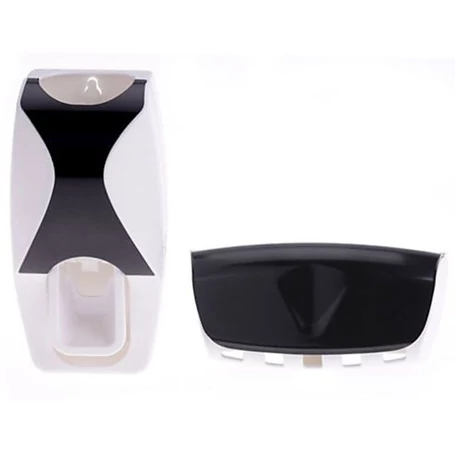 Falra szerelhető fogkrém adagoló és családi fogkefe tartó