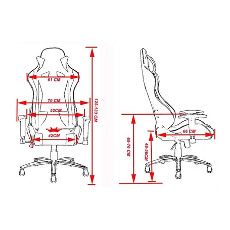 Gamer szék fej-és derékpárnával, állítható kartámasszal zöld-fekete színben