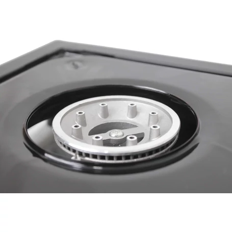 Hordozható palackos kemping gázfőző, gázrezsó, gáztűzhely, műanyag tároló kofferben