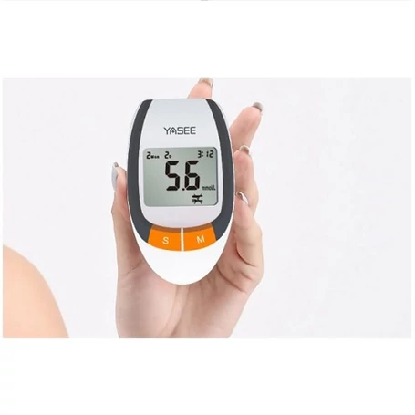 Digitális vércukorszint mérő készlet 50 db tesztcsíkkal és lándzsával, műanyag tárolóval