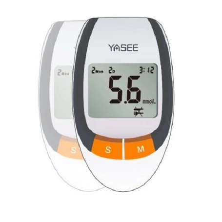 Digitális vércukorszint mérő készlet 50 db tesztcsíkkal és lándzsával, műanyag tárolóval