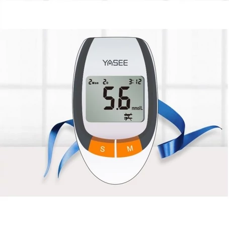 Digitális vércukorszint mérő készlet 50 db tesztcsíkkal és lándzsával, műanyag tárolóval