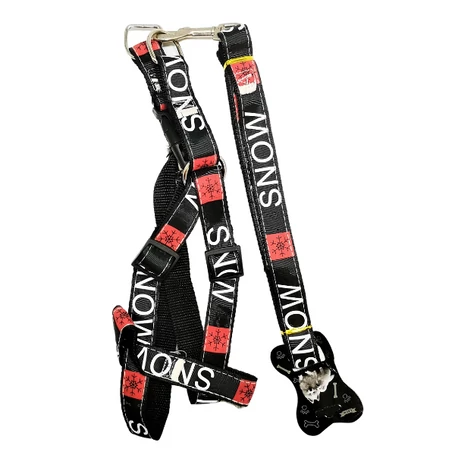 Hám és póráz kis/közepes testű kutyáknak, fekete