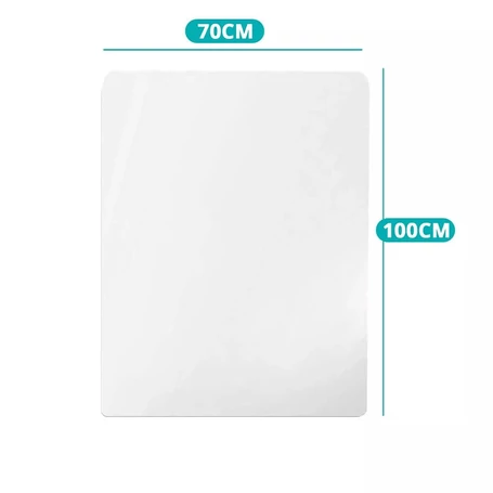 Padlóvédő irodai, székalátét, műanyag, átlátszó, 100x70 cm