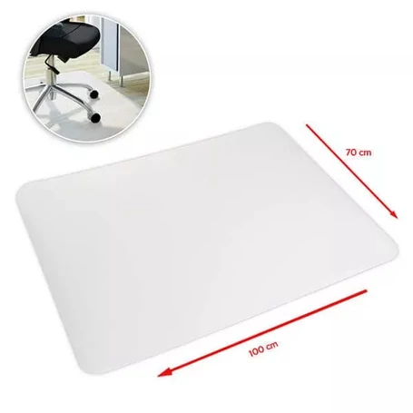 Padlóvédő irodai, székalátét, műanyag, átlátszó, 100x70 cm