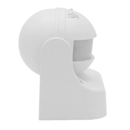 Infravörös mozgásérzékelő állítható érzékenységgel, alkonykapcsolóval, fehér