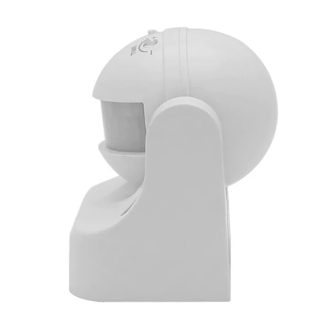 Infravörös mozgásérzékelő állítható érzékenységgel, alkonykapcsolóval, fehér