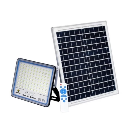 Napelemes utcai, udvari LED lámpa távirányítóval, különálló napelemmel, 200W