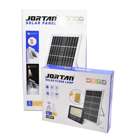 Napelemes utcai, udvari LED lámpa távirányítóval, különálló napelemmel, 400W