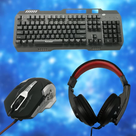 4 az 1-ben teljes gamer szett, bllentyűzet, egér, alátét és fejhallgató, JX-K9000