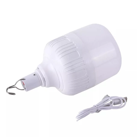 Nagy fényerejű, hordozható, felfüggeszthető, akkumulátoros, multifunkciós LED lámpa USB csatlakozóval