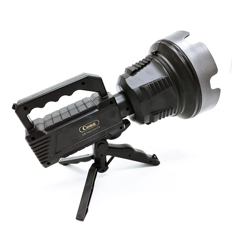 Nagy kézi keresőlámpa Extra erős LED lámpa Akkumulátorral tripod állvánnyal 500M, 150 W - COBA-CB-T300