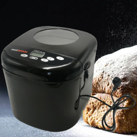 Automata kenyérsütő készülék 12 programmal, melegen tartó funkcióval, 1,2kg 1400W, fekete