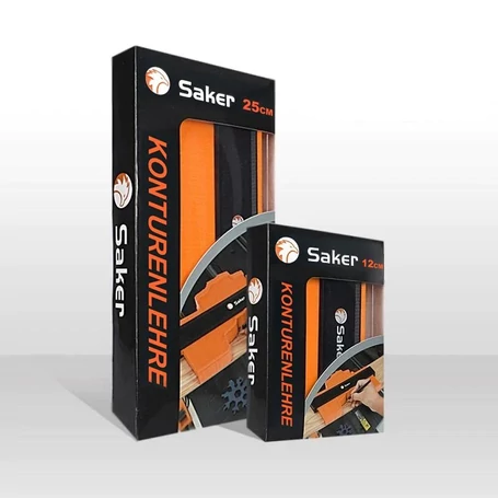 Kontúrozó, kontúrmérő, profilmásoló sablon beépített vonalzóval, 12 cm