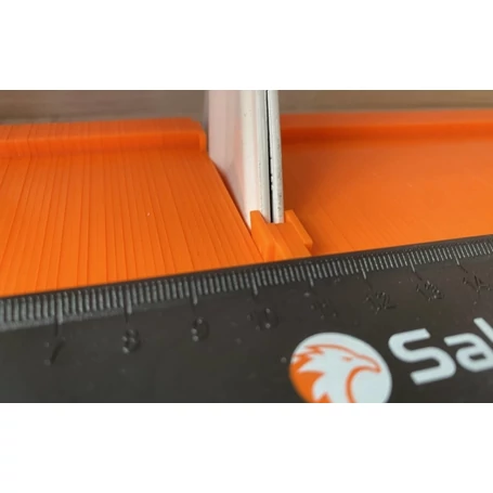 Kontúrozó, kontúrmérő, profilmásoló sablon beépített vonalzóval, 12 cm