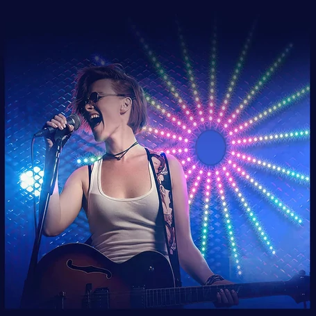 Telefonról vezérelhető LED tüzijáték dekorvilágítás bluetooth kapcsolattal