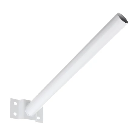 Fali acél tartókonzol és rögzítő készlet utcai és udvari napelemes lámpákhoz - fehér