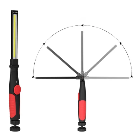 Állítható fényerejű forgatható-dönthető akkus mágneses szerelőlámpa