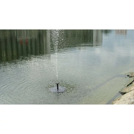 Napelemes vízen úszó kerti szökőkút LED világítással, 18 cm