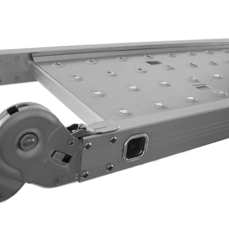 Két részes acél munkaállás, munkapad készlet összecsukható 4x3 fokos létrához