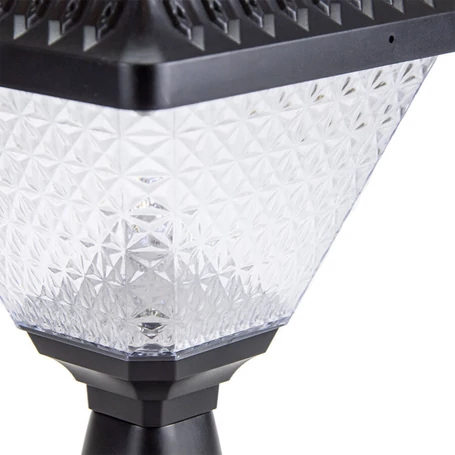 Nagy méretű kristály hatású napelemes kerti lámpa, földbe szúrható, 68 cm