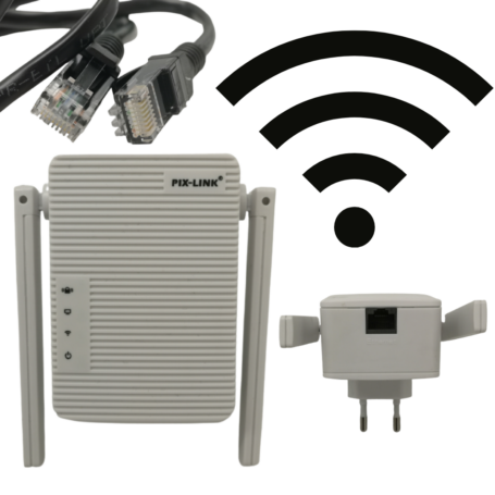 Pix-Link wifi repeater, Wifi jelerősítő, 50m hatótávval, LV-WR13B