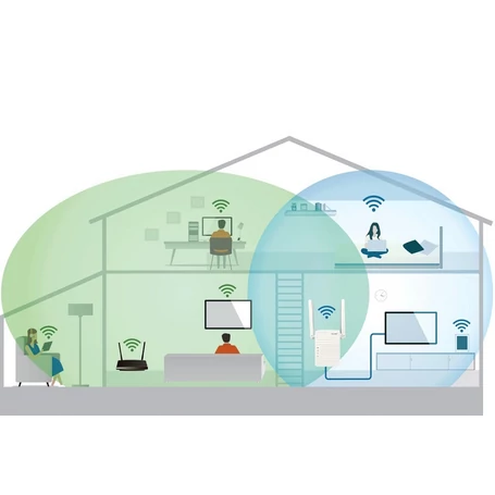 Pix-Link wifi repeater, Wifi jelerősítő, 50m hatótávval, LV-WR13B