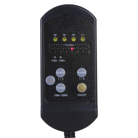 3 zónás fűthető masszázsmatrac távirányítóval otthoni vagy autós használatra