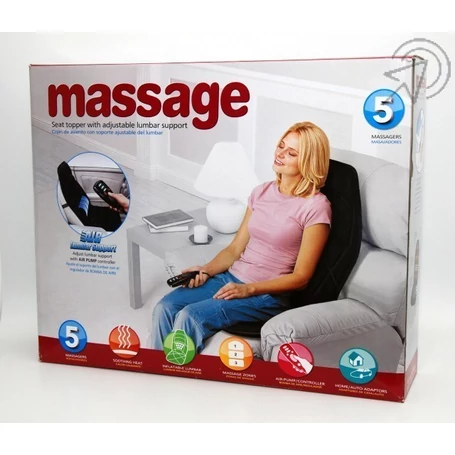 3 zónás fűthető masszázsmatrac távirányítóval otthoni vagy autós használatra