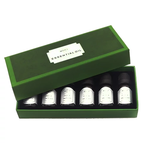 Mayci természetes növényi kivonatokból készült illóolaj válogatás díszdobzban, 6x10ml