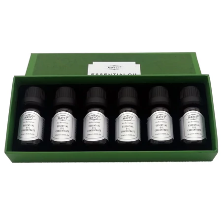 Mayci természetes növényi kivonatokból készült illóolaj válogatás díszdobzban, 6x10ml