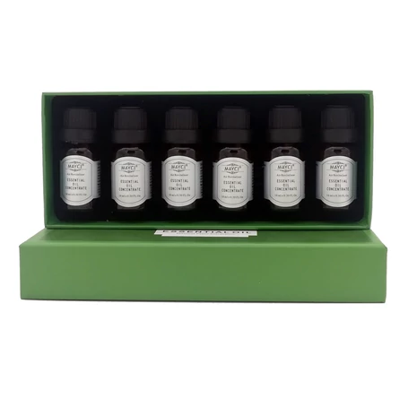 Mayci természetes növényi kivonatokból készült illóolaj válogatás díszdobzban, 6x10ml