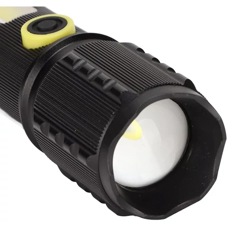 Midi Power Style COB LED extra fényerejű, közepes méretű többfunkciós zseblámpa műanyag dobozban