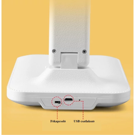 Állítható színhőmérsékletű és fényerejű asztali LED lámpa telefontartóval, 5W