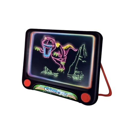 Varázslatos fejlesztő, világító, színes neon rajztábla gyerekeknek, 21x15cm