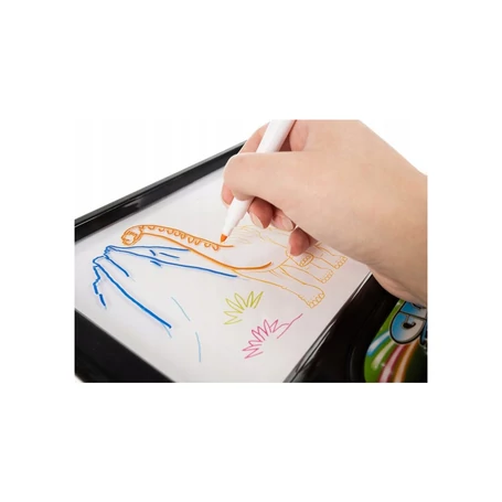 Varázslatos fejlesztő, világító, színes neon rajztábla gyerekeknek, 21x15cm