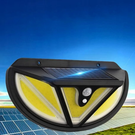 Mozgásérzékelős, 117 ledes napelemes lámpa széles vetítési szöggel 