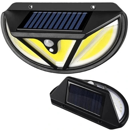 Mozgásérzékelős, 117 ledes napelemes lámpa széles vetítési szöggel 