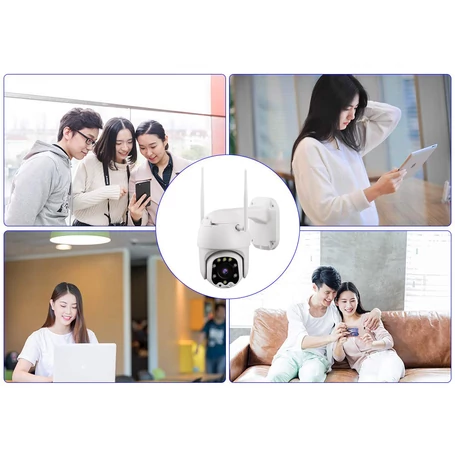Kültéri távolról vezérelhető  WiFi PTZ biztonsági kamera