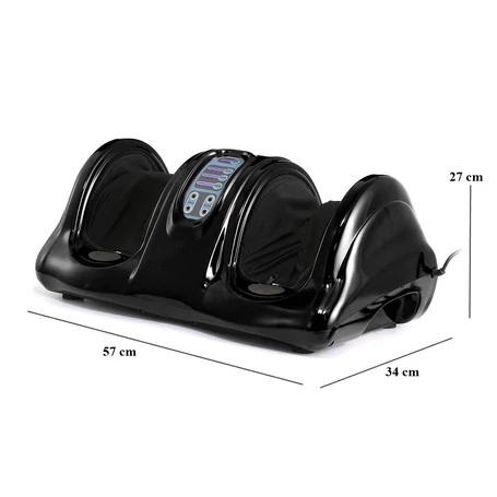 Elektromos shiatsu lábmasszírozó távirányítóval, fekete színben