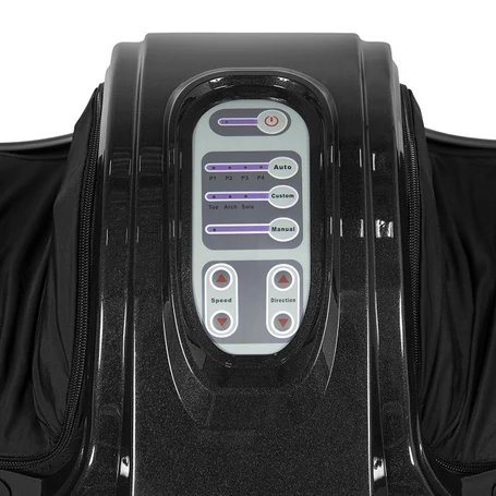Elektromos shiatsu lábmasszírozó távirányítóval, fekete színben