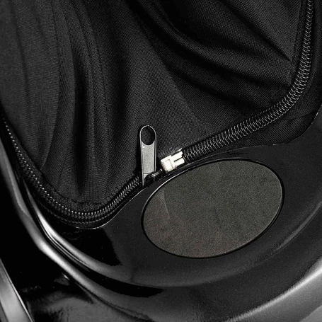 Elektromos shiatsu lábmasszírozó távirányítóval, fekete színben