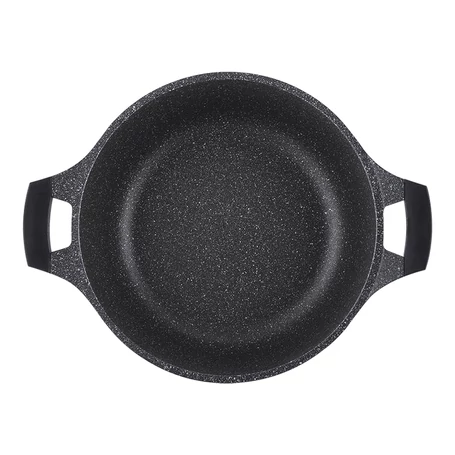 Royalty Line márvány bevonatú lábas üvegfedővel, 3.8 l, 24 cm, fekete