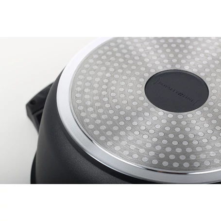 Royalty Line márvány bevonatú lábas üvegfedővel, 3.8 l, 24 cm, fekete